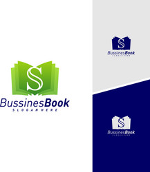 initial s with book logo design template Vector Image