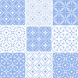 seamless patterns set vector image