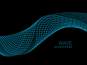 abstract waves from lines blend design vector image
