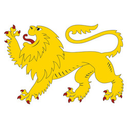 Heraldic Lion Emblem Vector Image