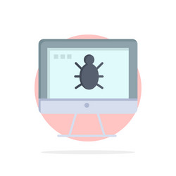monitor bug screen security abstract circle vector image