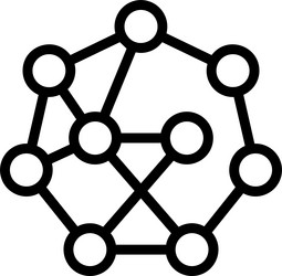 neural network linear style icon design vector image
