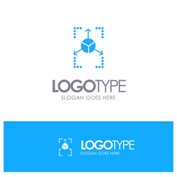 prototype grid database chart blue logo vector image