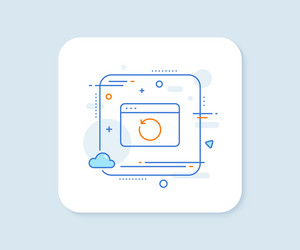 recovery internet line icon backup data sign vector image