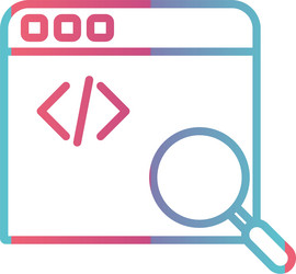 web development line gradient design vector image