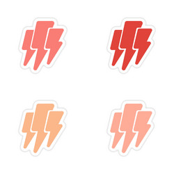 Assembly realistic sticker design on paper vector