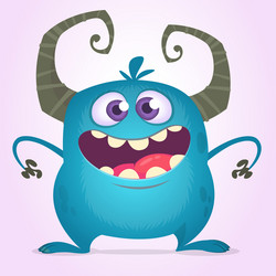 Cartoon Monster with Big Mouth vector
