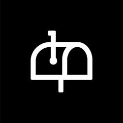 Mail box icon for simple flat style ui design vector