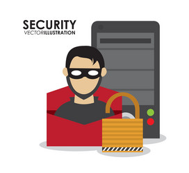 security data and cyber system design vector image