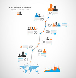 timeline to display your data with infographic vector