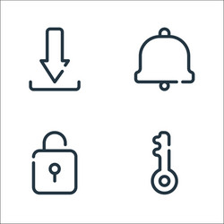 Ui master line icons linear set quality vector