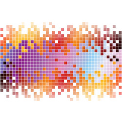 Abstract digital background with colorful pixels vector