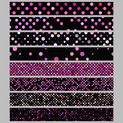 color abstract dot pattern rectangular web banner vector