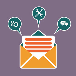 flat design concept of regularly distributed news vector image