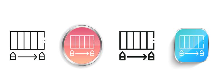 gradient icon thin linear regular and button vector image