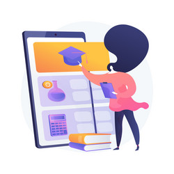 online tutoring app and software abstract concept vector image