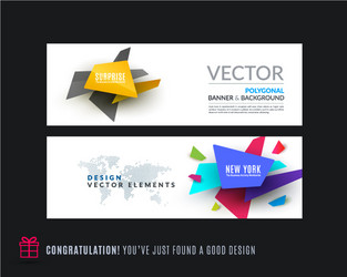 Abstract set of modern horizontal website vector