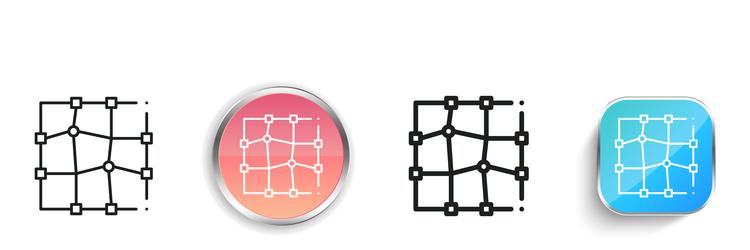 gradient icon thin linear regular and button vector image