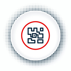 Line qr code sample for smartphone scanning icon vector