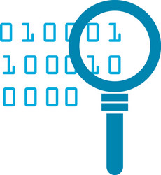 lupe with code flat style icon design vector image
