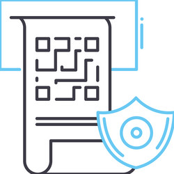 qr code document line icon outline symbol vector image