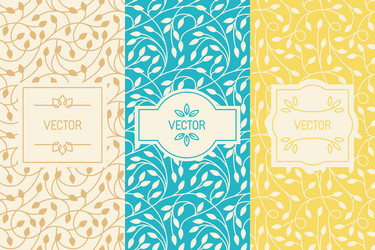 set of design elements borders and frames seamless vector image