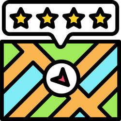 star rating icon location map and navigation vector image