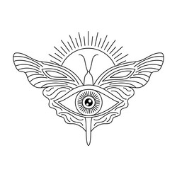 all seeing eye and butterfly