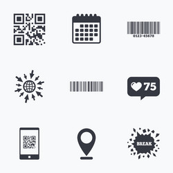 Barcode Scanner Icons - QR Code & Scan vector
