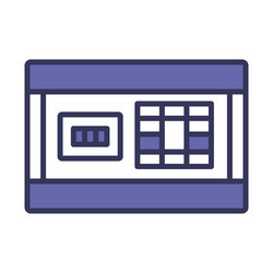Circuit breaker icon on white background simple Vector Image
