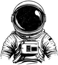 Cute Cartoon Astronaut in Spacesuit Vector Image