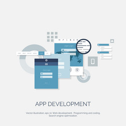 flat computing background vector image
