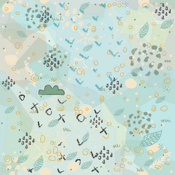 seamless pattern with clouds scandinavian vector image