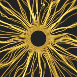 Array with dynamic particles abstract background vector