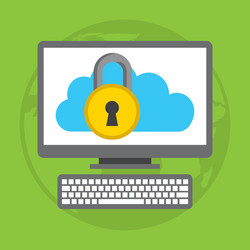 cloud computing data storage vector image