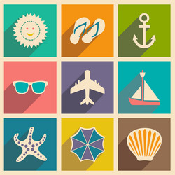 flat with shadow concept and mobile application vector image