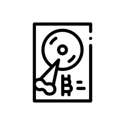 mining icon thin linear style design isolated vector image