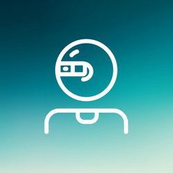 Computer web camera thin line icon vector