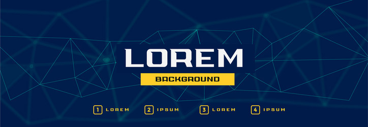 digital technology banner or header with mesh vector image
