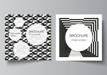 minimal layout two square format vector image
