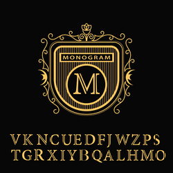 Elegant Monogram Letter Logo Vector Image