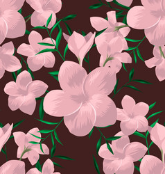 Plumeria Flower Seamless Pattern vector