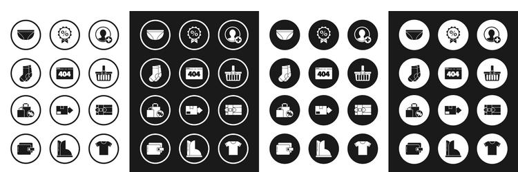 set create account screen page with 404 error vector image