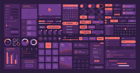 Web UI Elements & Layout Symbols vector image