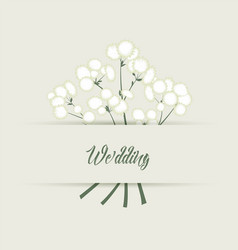 White paper flower card design Royalty Free Vector Image
