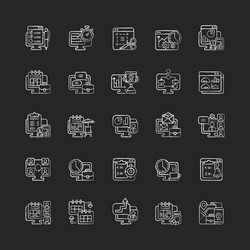 Chalkboard Performance Icons vector