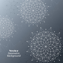 geometric pattern with connected lines and dots vector image