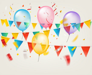 holiday background with color balloons Vector Image