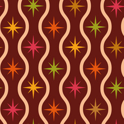 Retro Atomic Starburst Pattern vector image