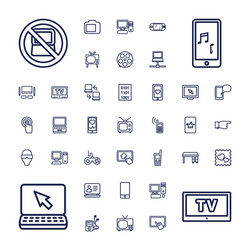 37 screen icons vector